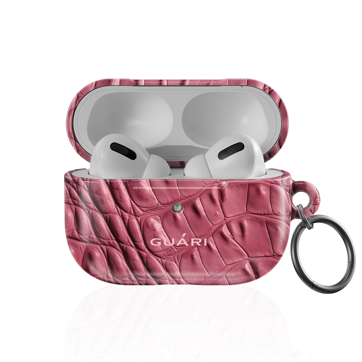 RASPBERRY ALLIGATOR AIRPODS CASE