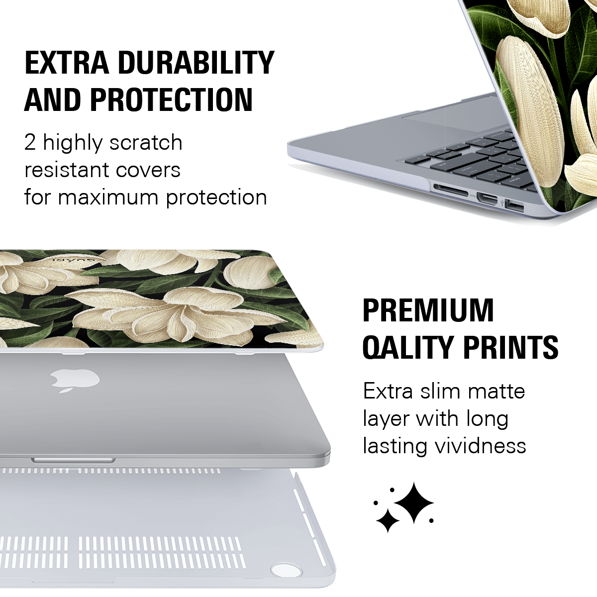 MAGNOLIA SNOWFALL MACBOOK CASE