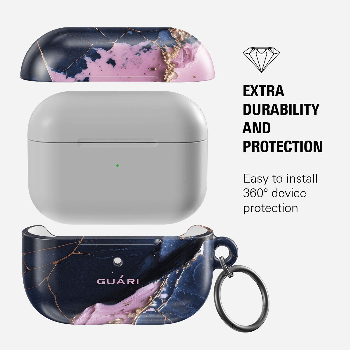 PINK CHAMPAGNE AIRPODS 1/2 CASE