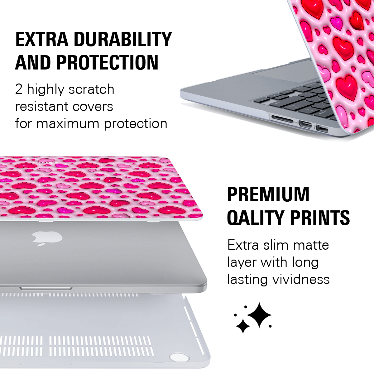 HEARTS PARTY MACBOOK CASE