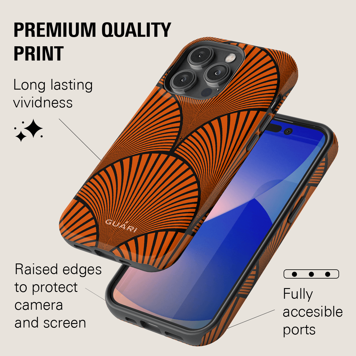 GOLDEN FAN MAGSAFE PHONE CASE