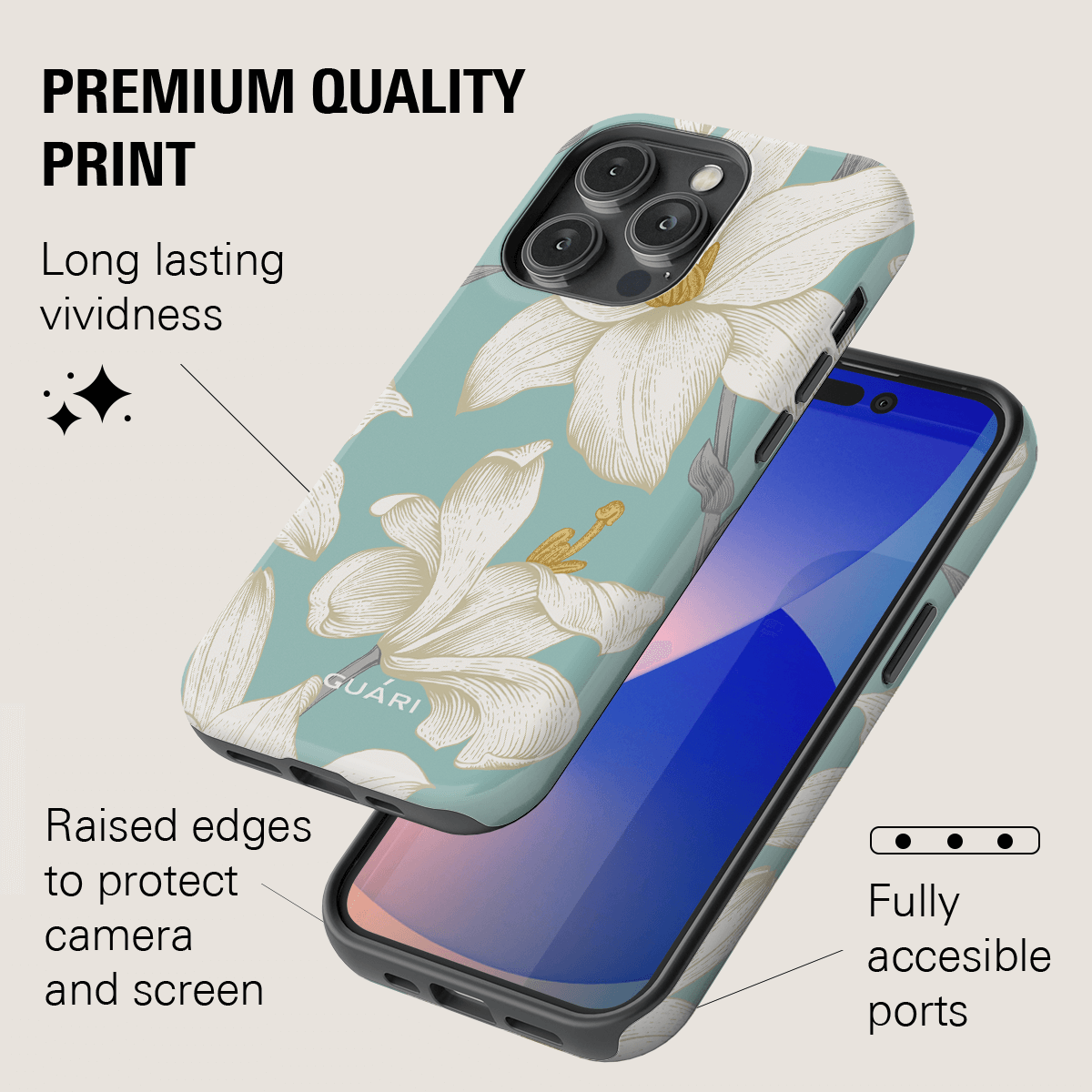 OCEAN LILY MAGSAFE PHONE CASE