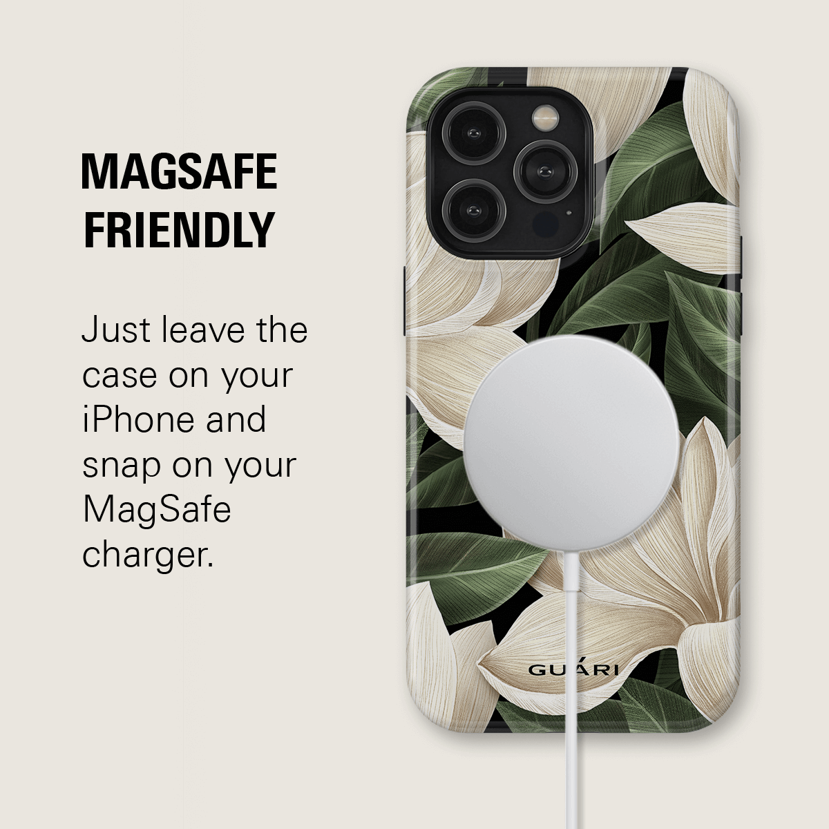 MAGNOLIA SNOWFALL MAGSAFE PHONE CASE